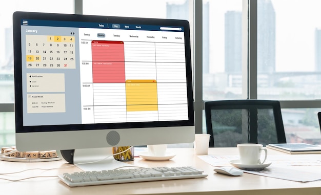 Calendario di prenotazione degli appuntamenti online per una registrazione alla moda