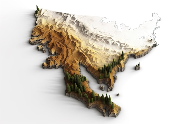 California isolata su sfondo bianco Generato dall'intelligenza artificiale