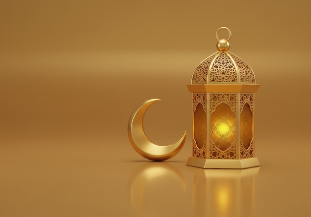 Caligrafia araba sofisticata Saluto al Ramadan con scrittura dorata elegante