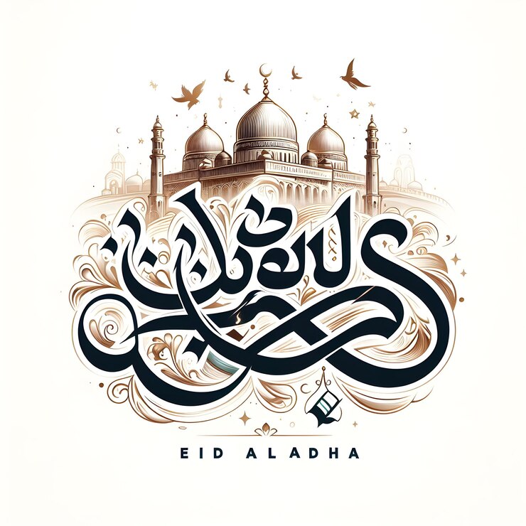 Calligrafia di Eid al Adha Tipografia