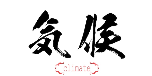 Calligrafia parola del clima