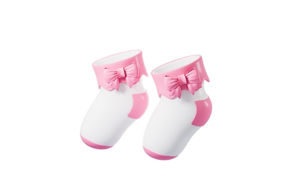 Calze per bambini calze per bambini abbigliamento per bambini prodotto 3d rendering