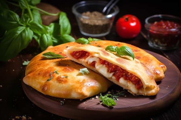 Calzone cibo italiano