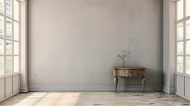 Camera d'ispirazione vintage con pavimento decorativo in legno, mobili classici e tocchi moderni