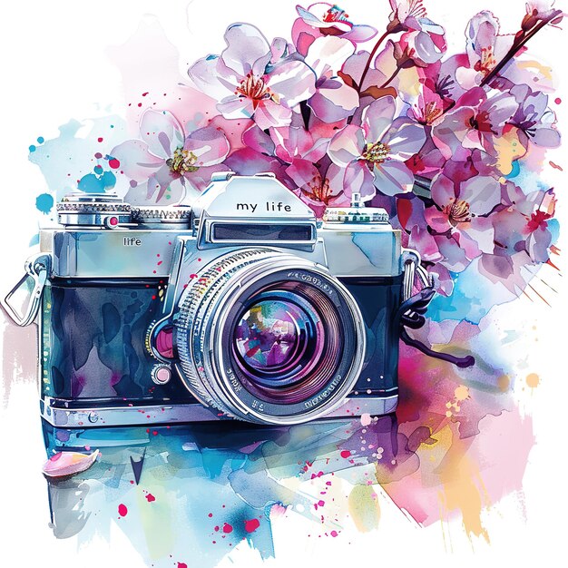 Camera tra i fiori illustrazione vettoriale