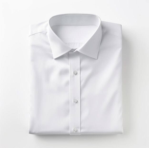 Camicia bianca isolata su sfondo bianco