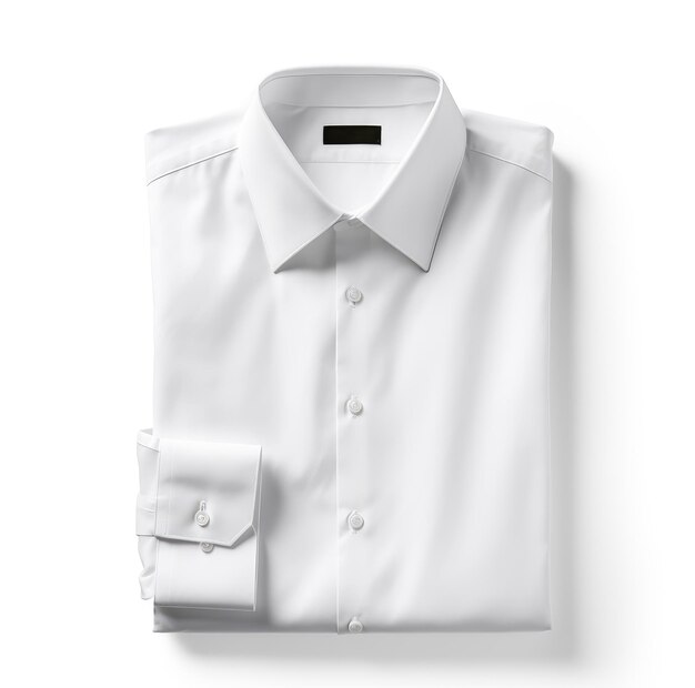 Camicia bianca isolata su sfondo bianco