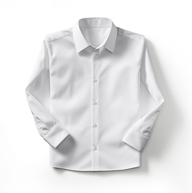 Camicia bianca isolata su sfondo bianco