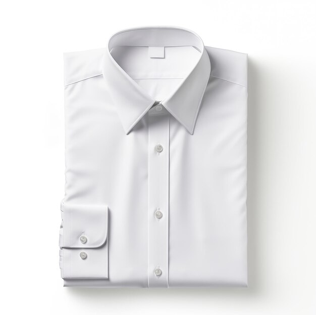 Camicia bianca isolata su sfondo bianco