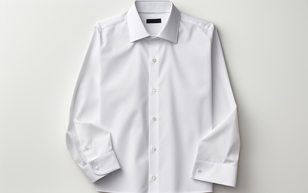 camicia bianca su sfondo bianco