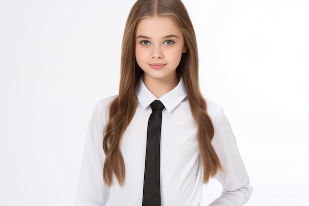 Camicia da ufficio casual intelligente uniforme per ragazza adolescente per adulti