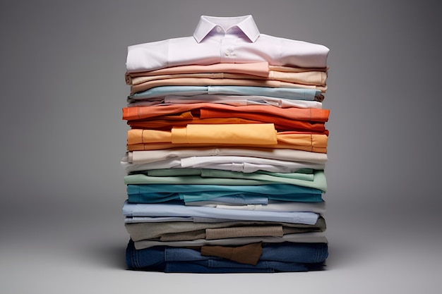 Camicia piegata e stirata nelle lavanderie a secco generate dall'intelligenza artificiale