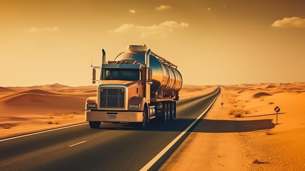 Camion alla guida ubriaco IA generativa