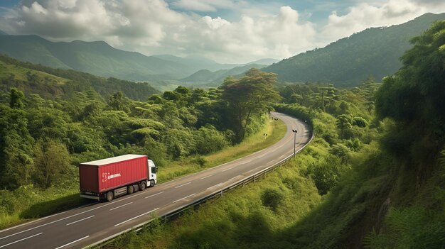 Camion del camion sulla strada