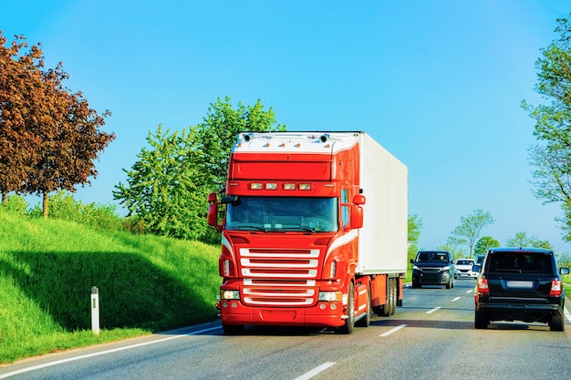 Camion su strada in Repubblica Ceca