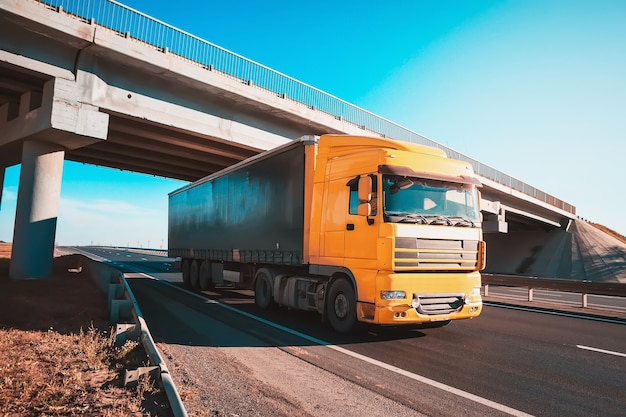 Camion sul trasporto di merci su strada