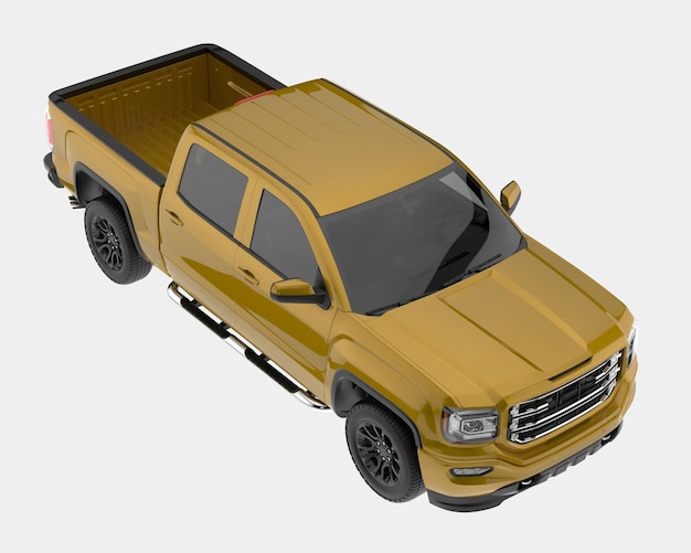 Camioncino isolato su sfondo 3d rendering illustrazione