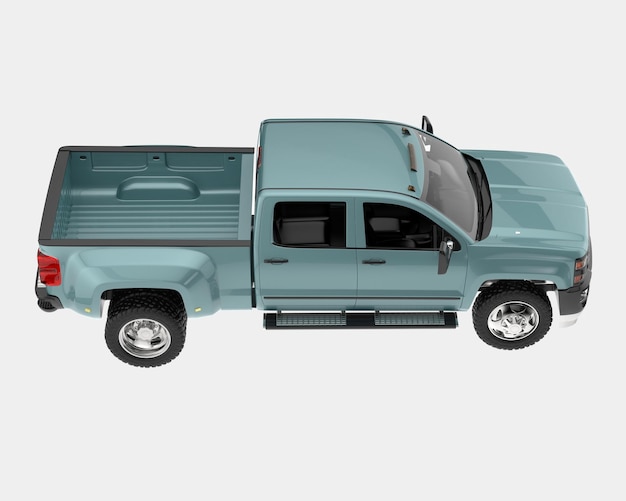 Camioncino isolato su sfondo 3d rendering illustrazione