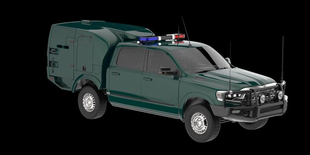 Camioncino isolato su sfondo 3d rendering illustrazione