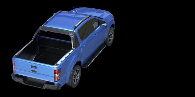 Camioncino isolato su sfondo 3d rendering illustrazione