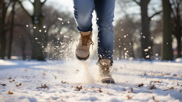 camminare sulla neve