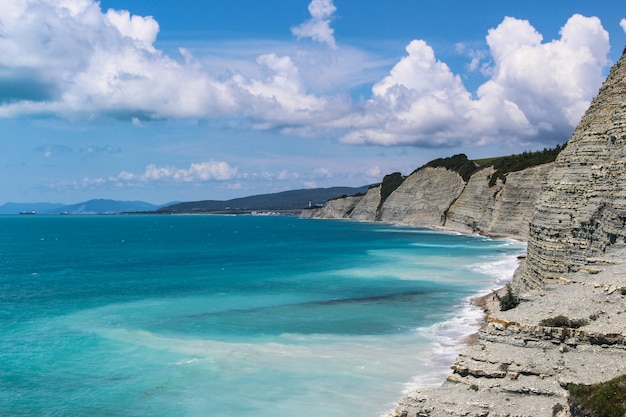 camminare verso il mare attraverso la foresta