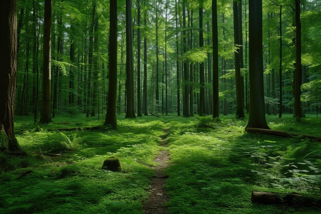 Camminata in natura primaverile per la fotografia professionale della Giornata della Terra