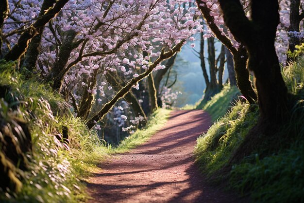 Cammino di primavera del sentiero dei fiori