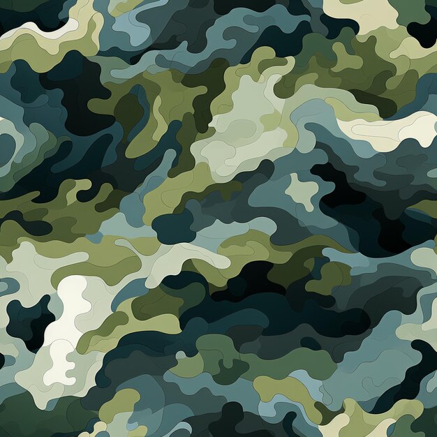 Camouflage Waves tessuta senza cuciture