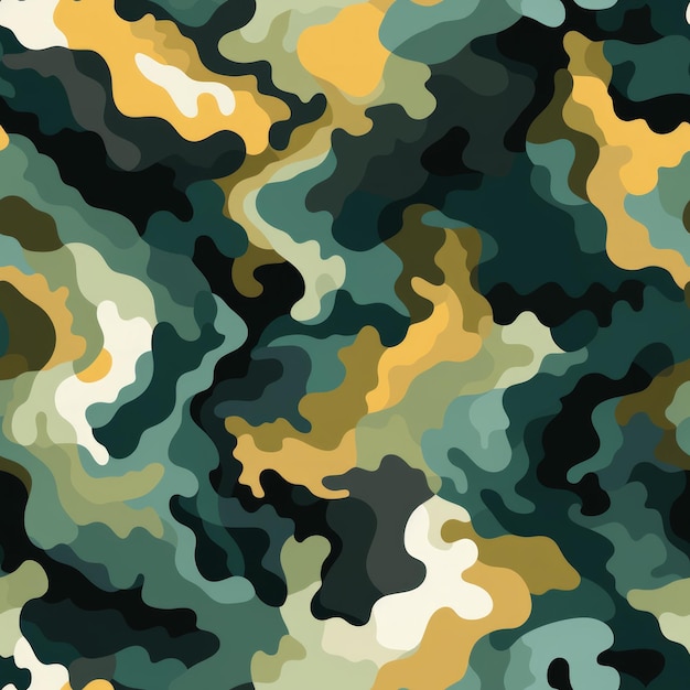 Camouflage Waves tessuta senza cuciture