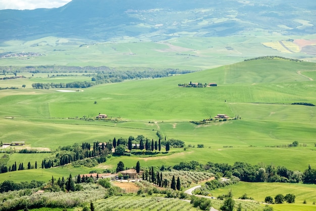 Campagna della Val d'Orcia vicino a Pienza Italia