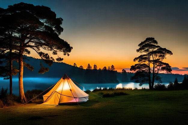 campeggio glamour di lusso nella splendida campagna