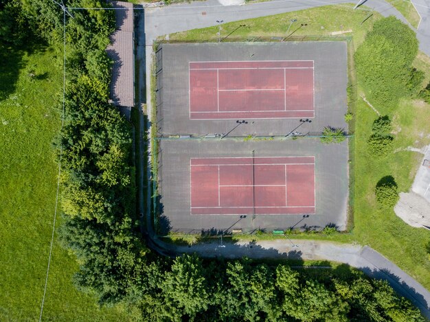 Campi da tennis visti dall'alto