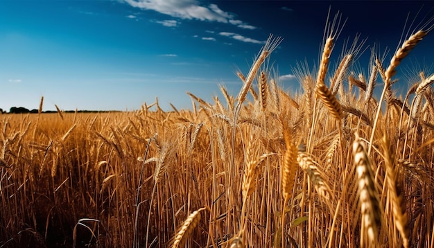 Campi dorati di grano maturo per il raccolto generati dall'intelligenza artificiale