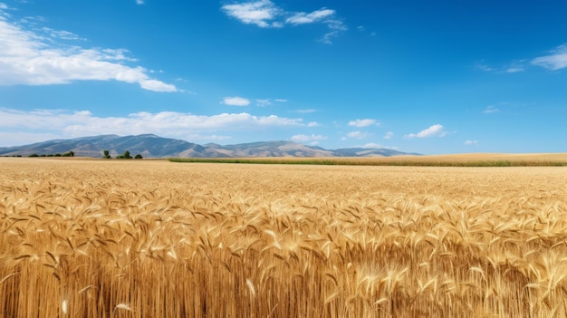 Campi ondulati di grano dorato maturato