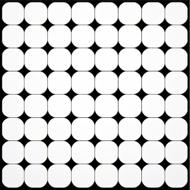 Campi rettangolari piastrelle bianche con cerchi su sfondo nero