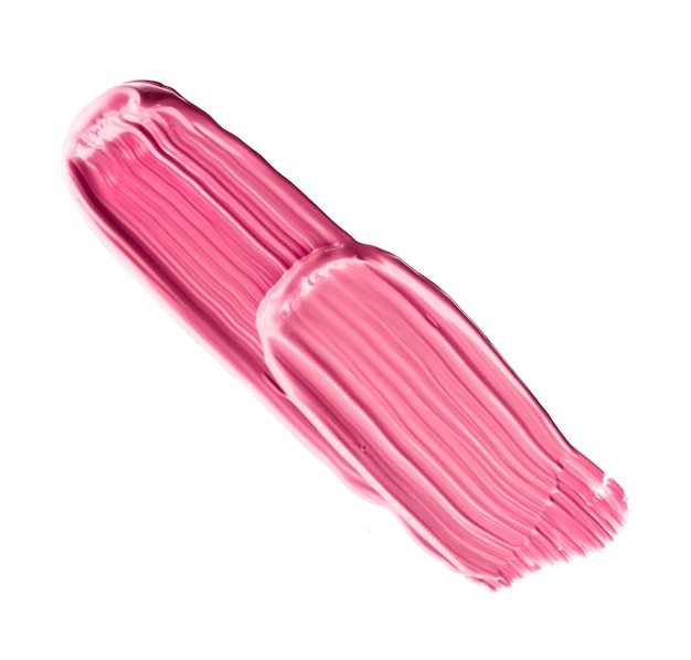 Campione di bellezza rosa pastello per la cura della pelle e il trucco cosmetico campione texture isolato su sfondo bianco trucco sbavature crema cosmetici macchia o pennellata