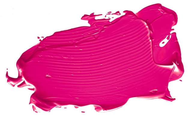 Campione di bellezza rosa per la cura della pelle e il trucco cosmetico campione texture isolato su sfondo bianco trucco sbavature crema cosmetici macchia o pennellata