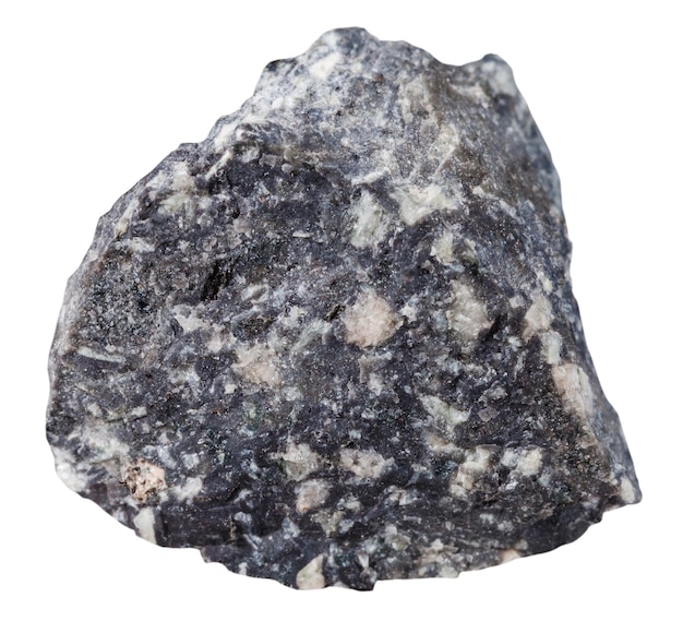 Campione di pietra minerale Andesite isolato