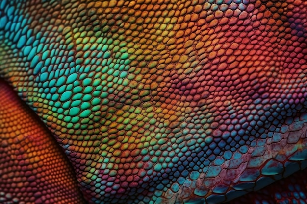 Campioni colorati di pelle in diversi colori Generative ai