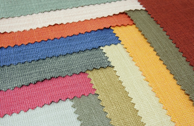 Campioni di trama del tessuto multicolore