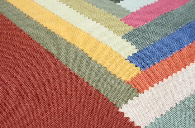 Campioni di trama del tessuto multicolore