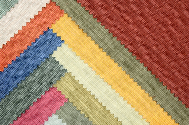 Campioni di trama del tessuto multicolore