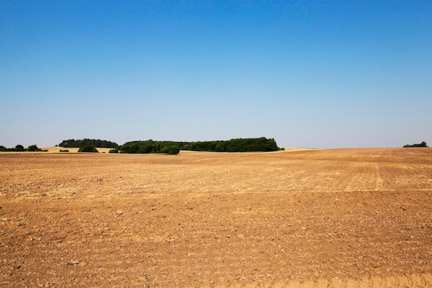 Campo agricolo arato