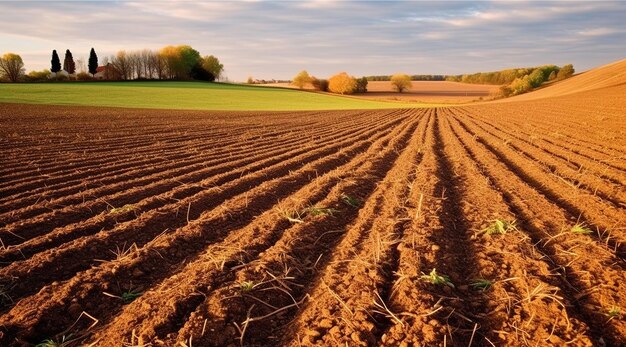 Campo arato in Kansas Stati Uniti AI generativa