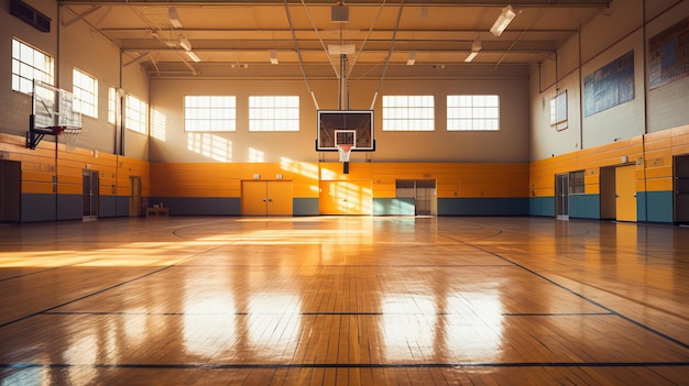 campo da basket dell'arena sportiva