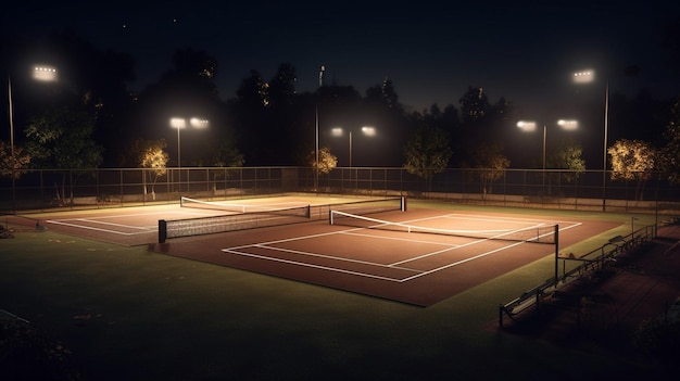 Campo da tennis Generativo Ai
