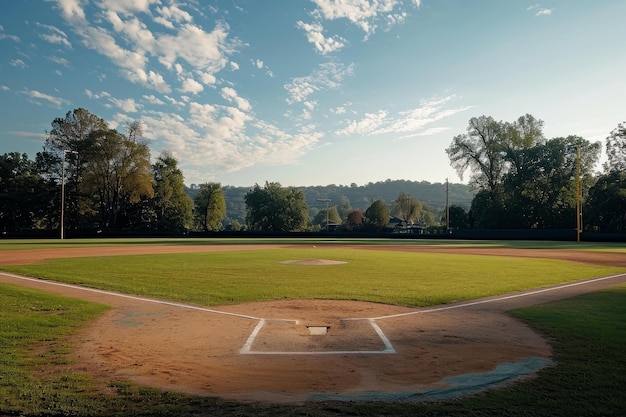 Campo di baseball americano Generate Ai
