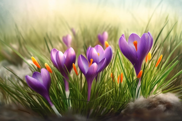 Campo di crocus Genera Ai