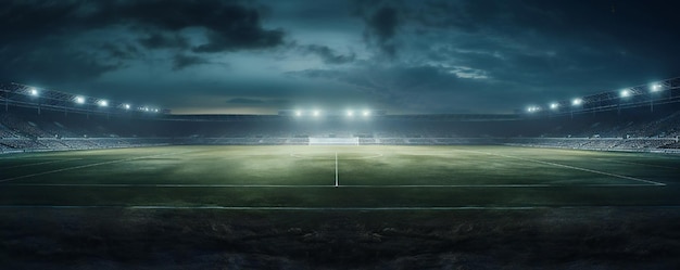 Campo di gioco vuoto dello stadio di calcio